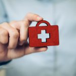 Life and health medical insurance policy concept idea.